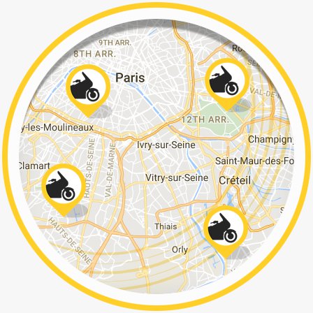 Motos taxis à Paris