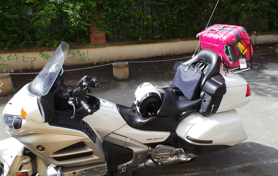 bagage en taxi moto